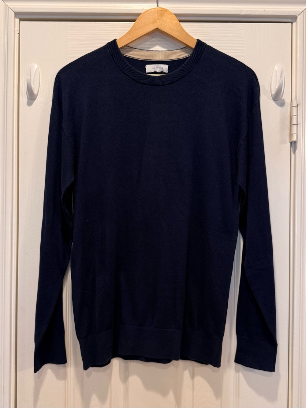 Italic Sweater Cashmere Silk Navy Blue Women’s Sz Small Preppy Quiet Luxury NWT